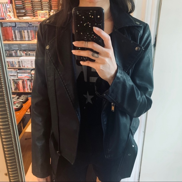 Faux Leather Moto Jacket - Picture 3 of 5